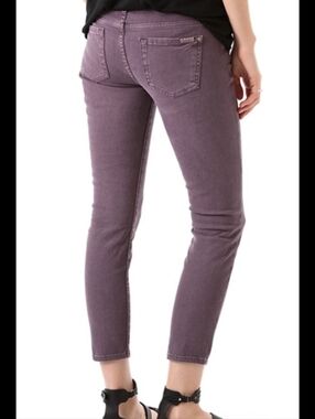 7 For All Mankind Plum Ankle Skinny Jeans (sz 30)